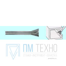 Борфреза тв.спл. с обратным конусом d 6х 7х3х48 10° Х-образн.насечка (N06 07Х03) 