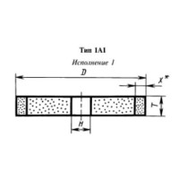 Эльборовый круг 1А1(плоский прямого профиля) 150х10х3х32 ЛКВ40 160/125 100% В2-01 
 61,0 карат