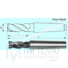 Фреза Концевая d18,0х 32х117 к/х  Р6АМ5  Z=4 КМ2 