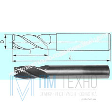Фреза Концевая d 3,0х12х44 ц/х Р6АМ5 Z=4 