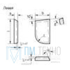 Пластина 07120 Т5К10 левая (16х10х6х6х18гр) (для подрезных,проходных расточных и револьверных резцо