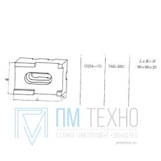 Опора Прямоугольная  90х 60х 25 под паз 12мм (7035-2031) ГОСТ15254-70 (восст.)