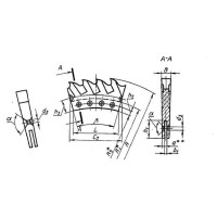 Сегмент для дисковой пилы по металлу d 610мм z=4, Р18