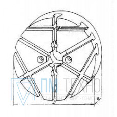 Плита Круглая d 340х 40 с радиально-поперечным расположением Т-образных пазов 12мм (ДСП-7) (восстановленная)