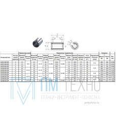 Подшипник линейный LM 60 UU OP, 60 х 90 х 110мм (открытый тип) 