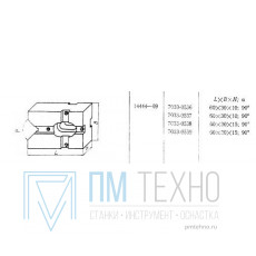 Призма подвижная  60х 30х 10; 90° d 11-36мм под паз 8мм (7033-0537) ГОСТ14444-69