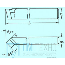 Резец Проходной отогнутый 25х16х140 Р9К5