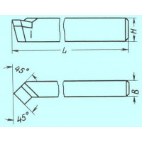 Резец Проходной отогнутый 16х10х100 тв.сплав (без маркировки марки сплава)