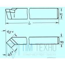 Резец Проходной отогнутый 25х20х140 ВК8