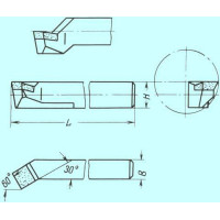 Резец Расточной 20х20х170 тв. сплав для сквозных отверстий (без маркировки марки сплава)