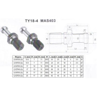 Штревель (затяжной винт) М16, D17мм, L60мм, Q45° для хв-ка MAS403-7:24-BT40 