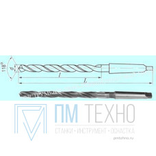 Сверло d 10,7х160х255  к/х Р6М5