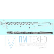 Сверло d 15,25х180х290 к/х Р6М5