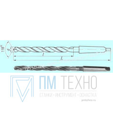 Сверло d 11,5х175х255 к/х Р6М5