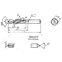 Сверло d12,8 х51х102  ц/х Р6АМ5  короткое левое с вышлифованным профилем ГОСТ 4010-77 