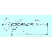 Сверло М 4 (D4,5 и d3,3) 180° ц/х Р6М5 